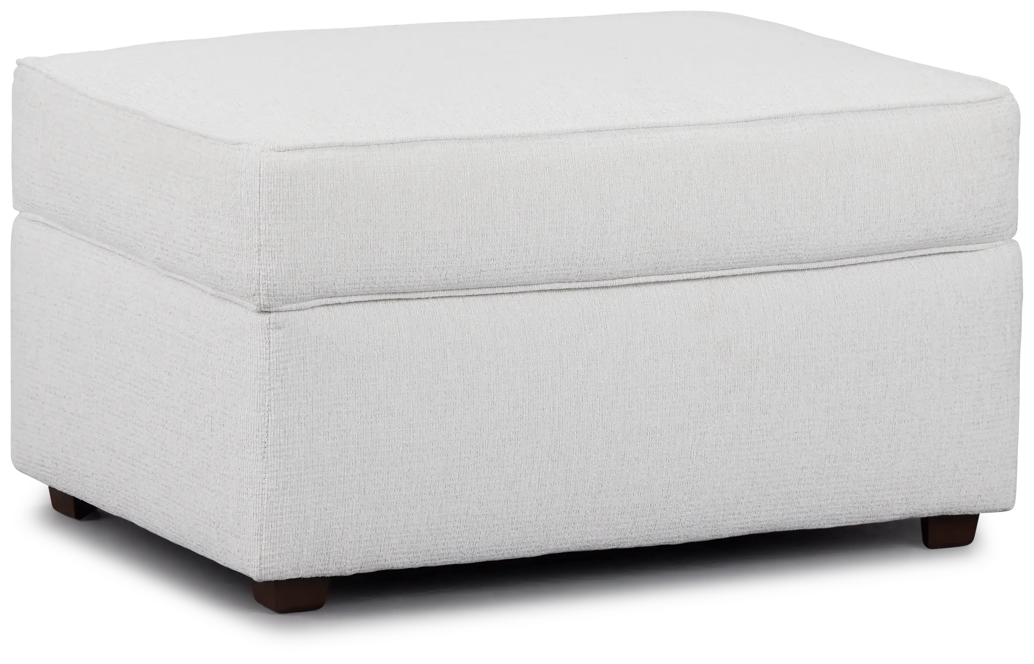 Avalon White Fabric Ottoman Avalon White Fabric Ottoman