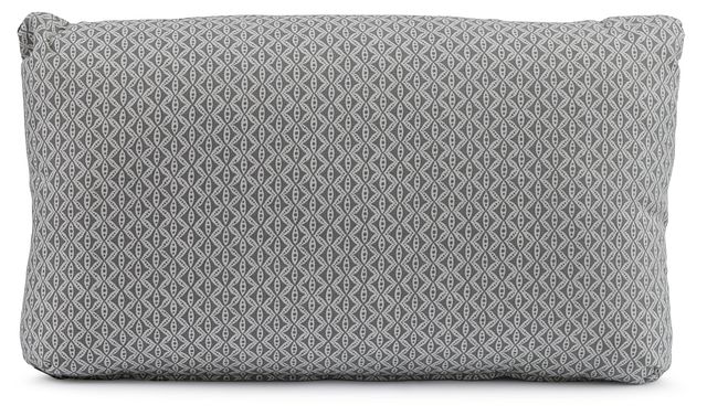 Motif Gray Lumbar Square Accent Pillow