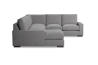Edgewater Revenue Gray Medium Left Chaise Sectional