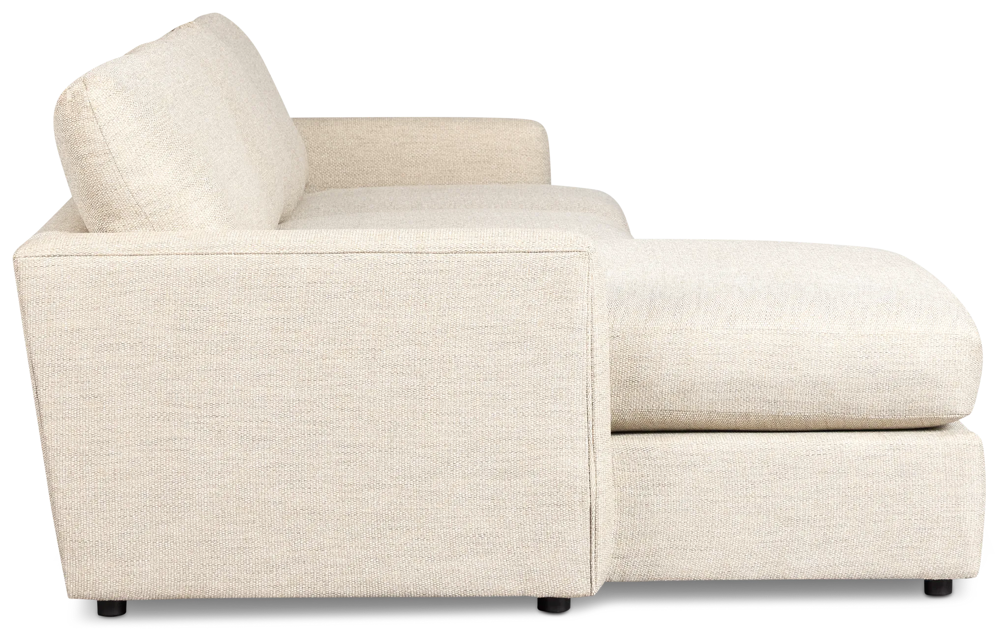 Maxwell Light Gray Fabric Right Chaise Sectional