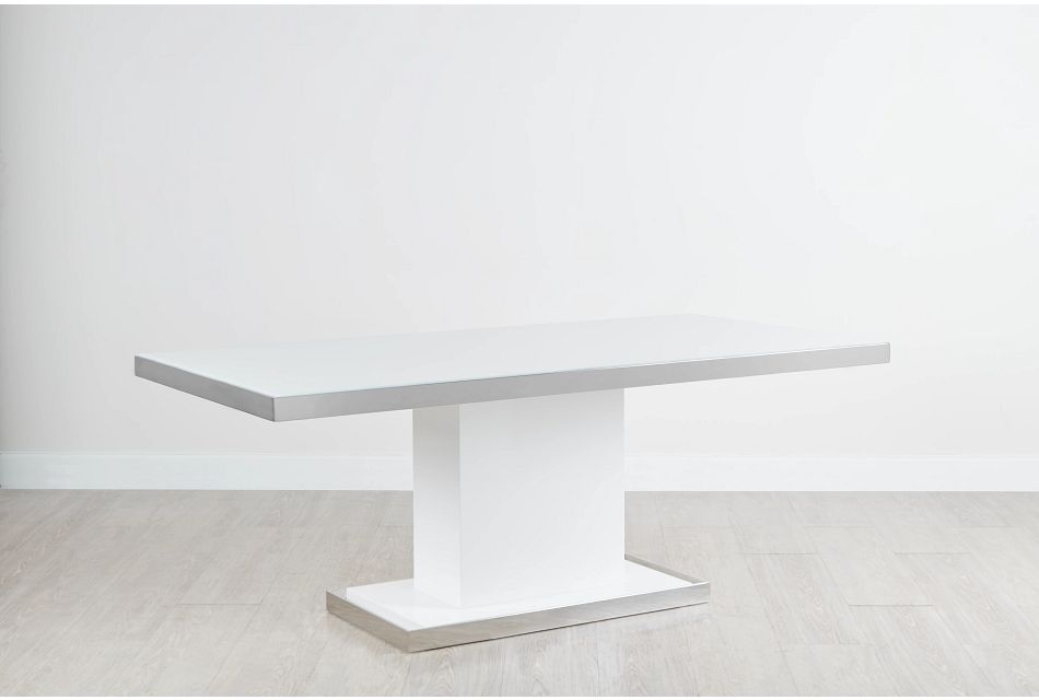 Miami White 78" Rectangular Table