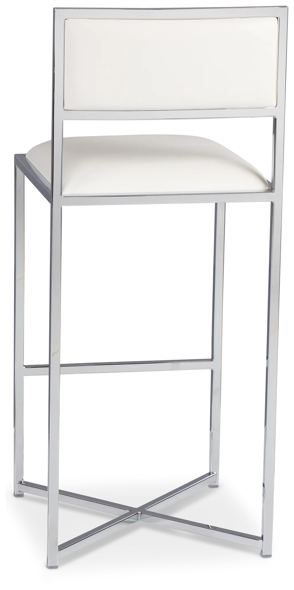 Amalfi Whitestnl Steel 30" Upholstered Barstool