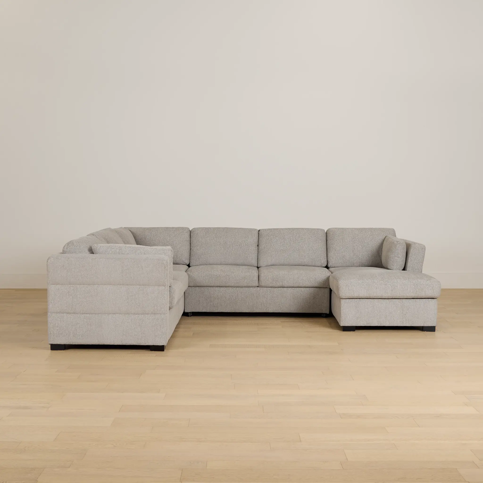Amber Light Gray Fabric Large Right Chaise Storage Sleeper Sectional Amber Light Gray Fabric Large Right Chaise Storage Sleeper Sectional