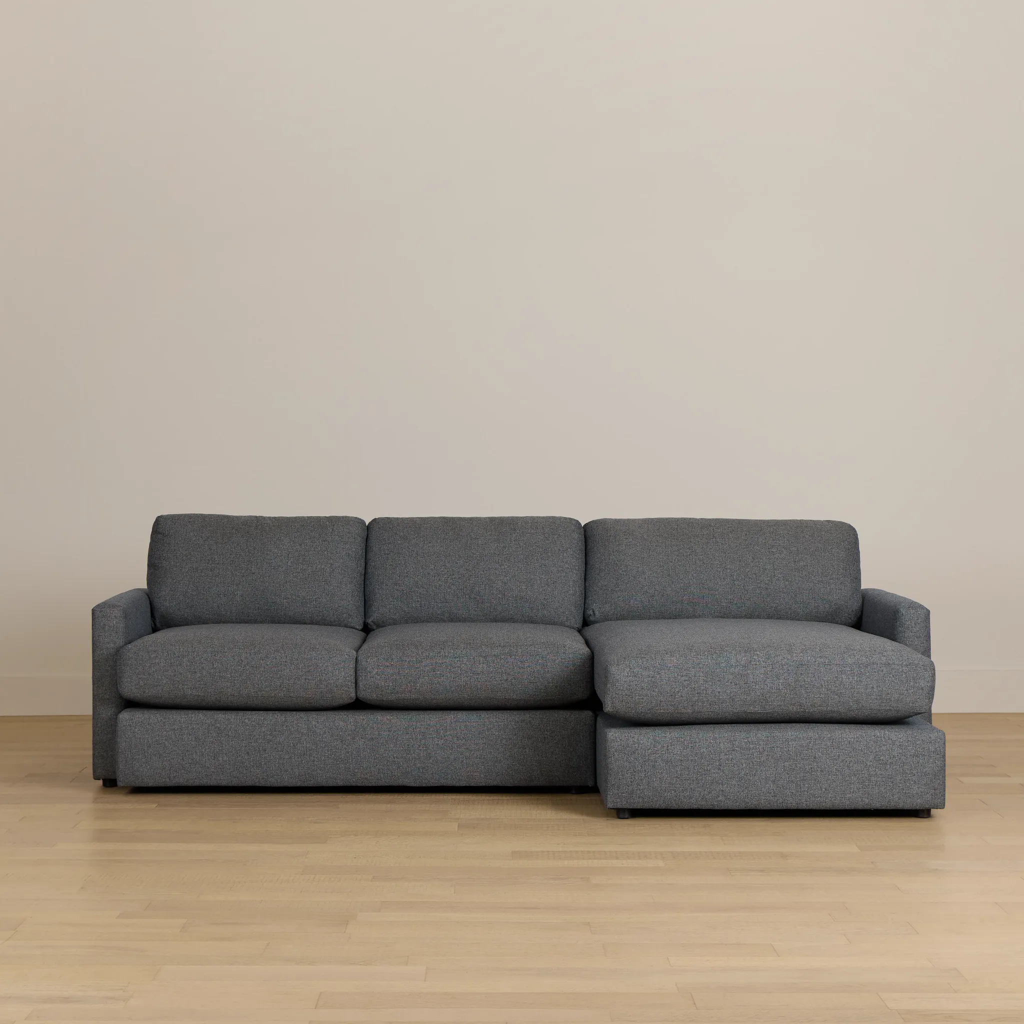 Noah Dark Gray Fabric Small Right Chaise Sectional