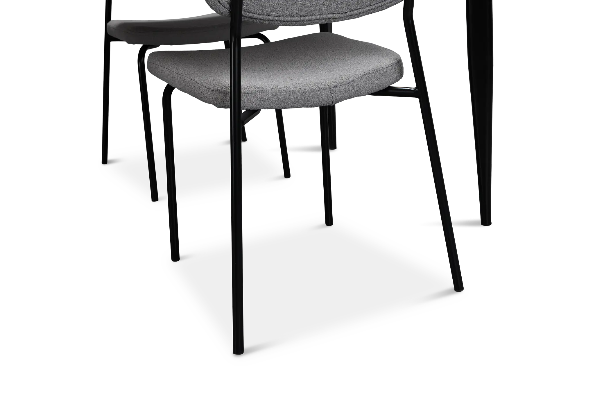 Andover White Rect Table & 4 Gray Upholstered Chairs Andover White Rect Table & 4 Gray Upholstered Chairs