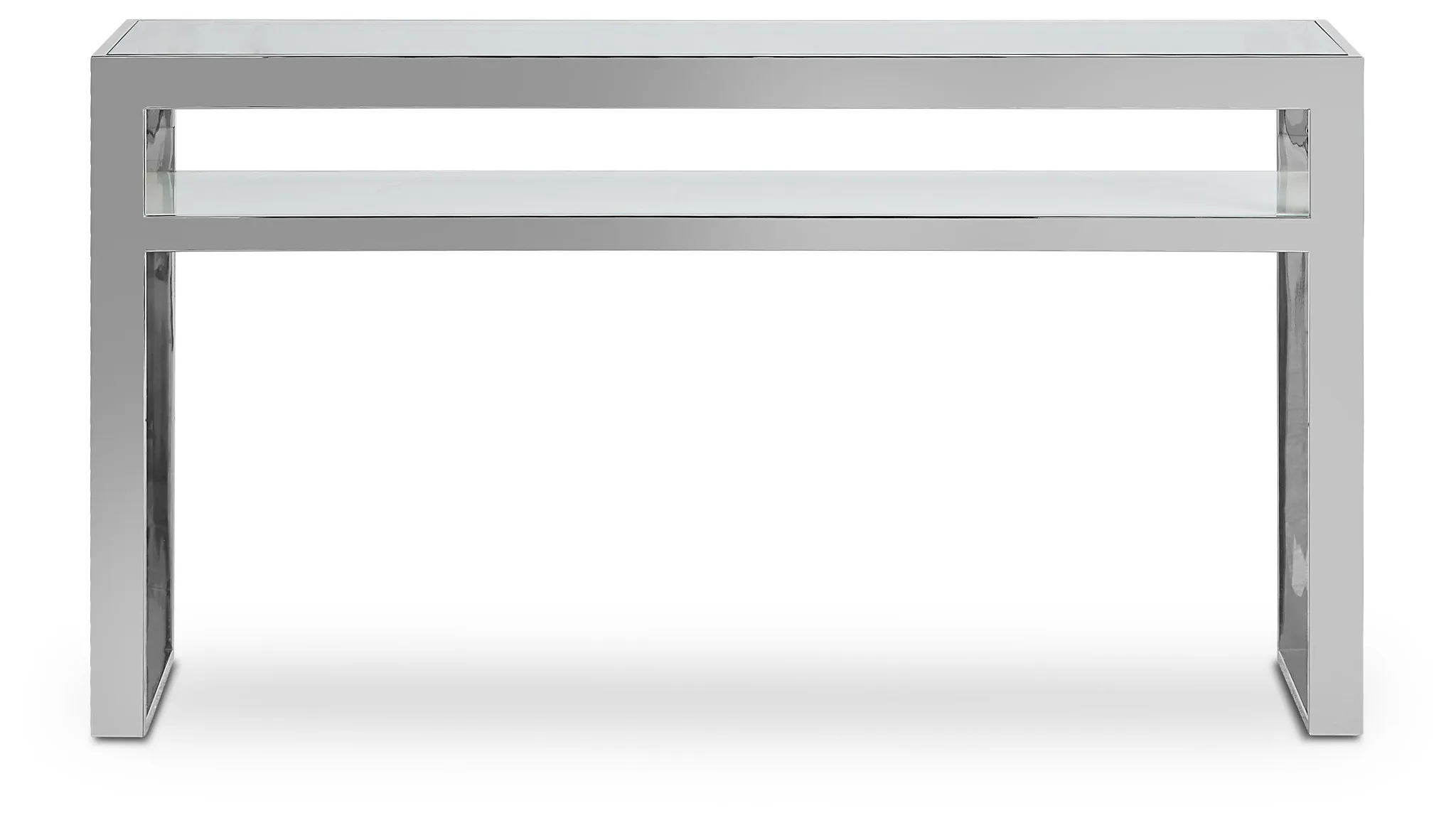 Miami White Glass Console Table