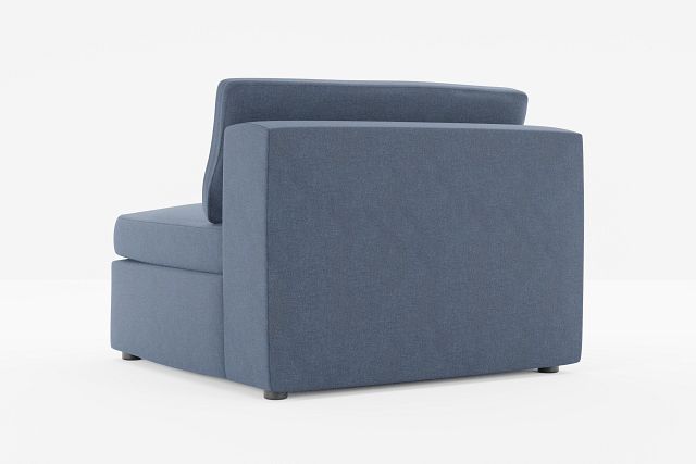 Destin Maguire Blue Fabric Armless Chair