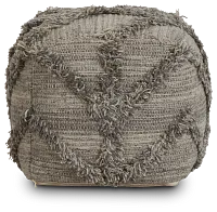 Olfen Gray Large Accent Pouf