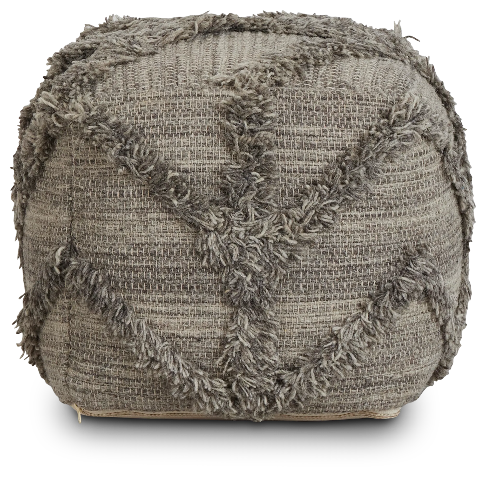 Olfen Gray Large Accent Pouf
