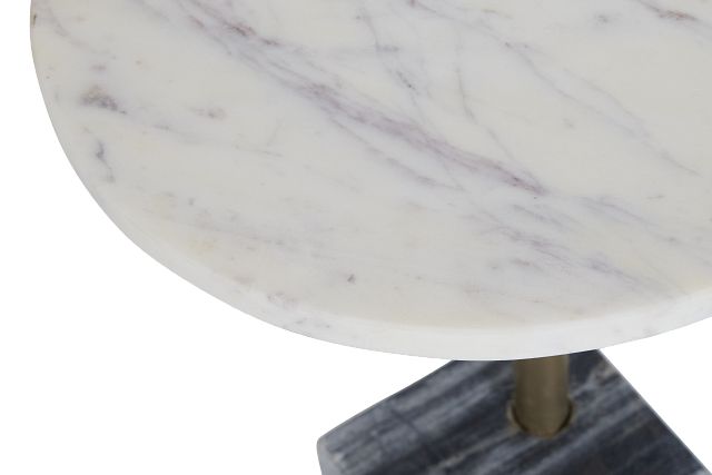 Britt White Marble Accent Table
