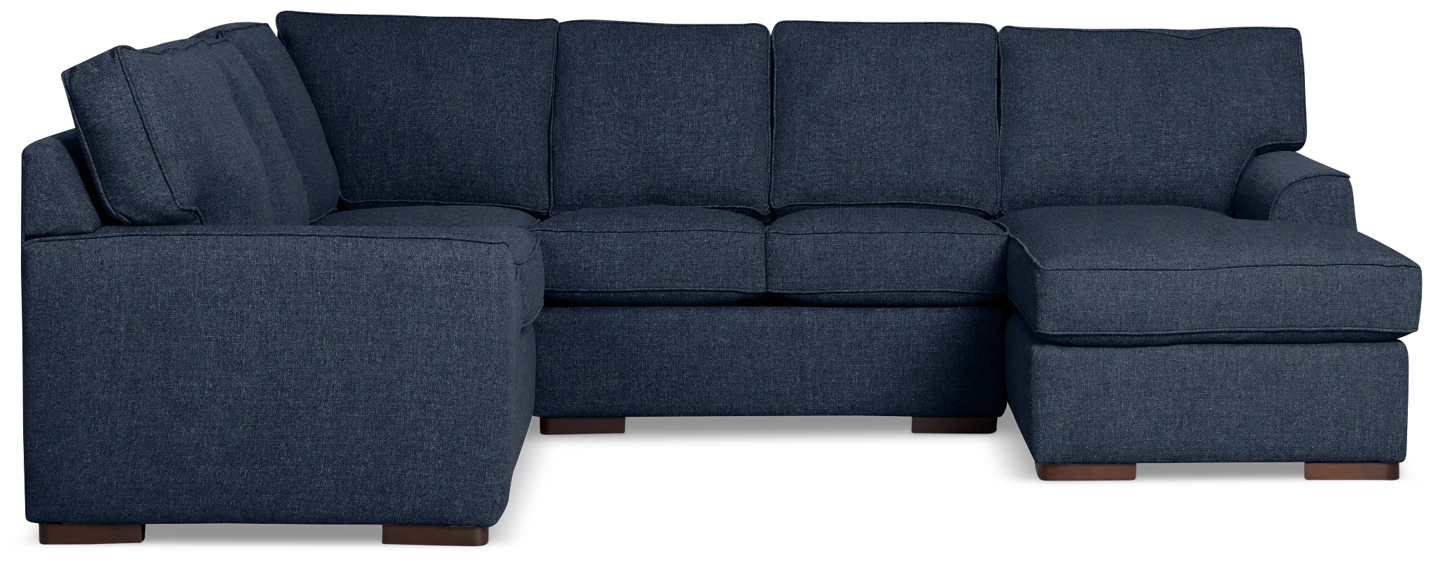Sinclair Dark Blue Fabric Medium Right Chaise Sectional