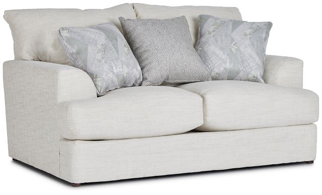 Hailey Light Beige Fabric Loveseat