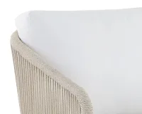 Ashe Light Beige Swivel Chair With White Cushions