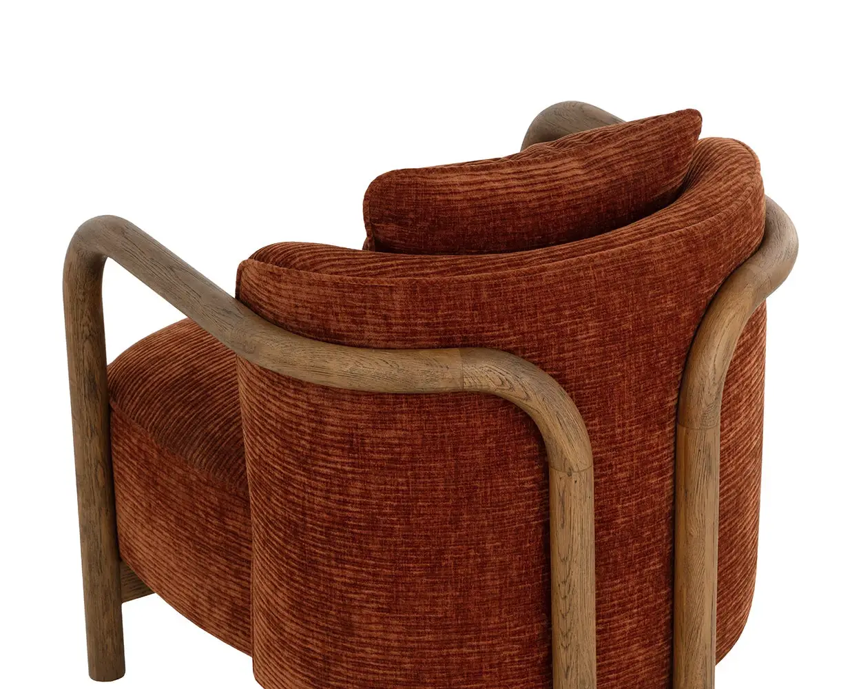 Marteen Orange Fabric Accent Chair Marteen Orange Fabric Accent Chair