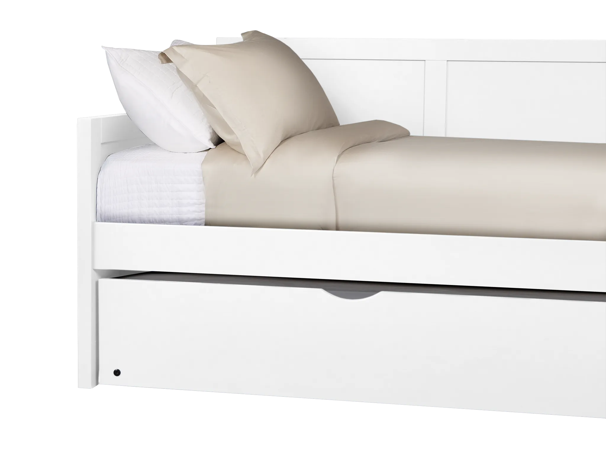 Charleston White Panel Trundle Bed
