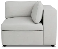 Destin Sutton Gray Fabric Corner Chair