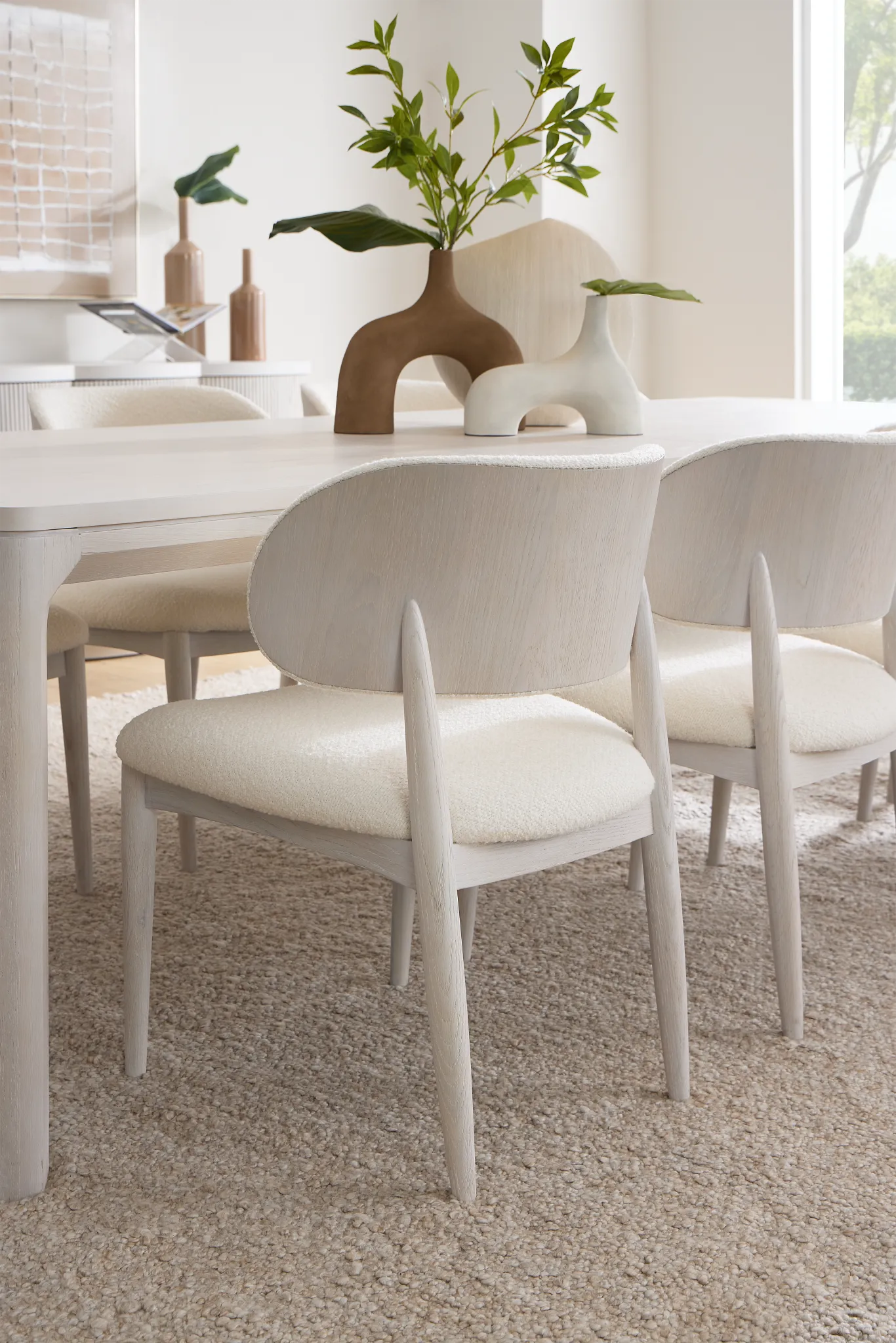 Gables White Upholstered Side Chair