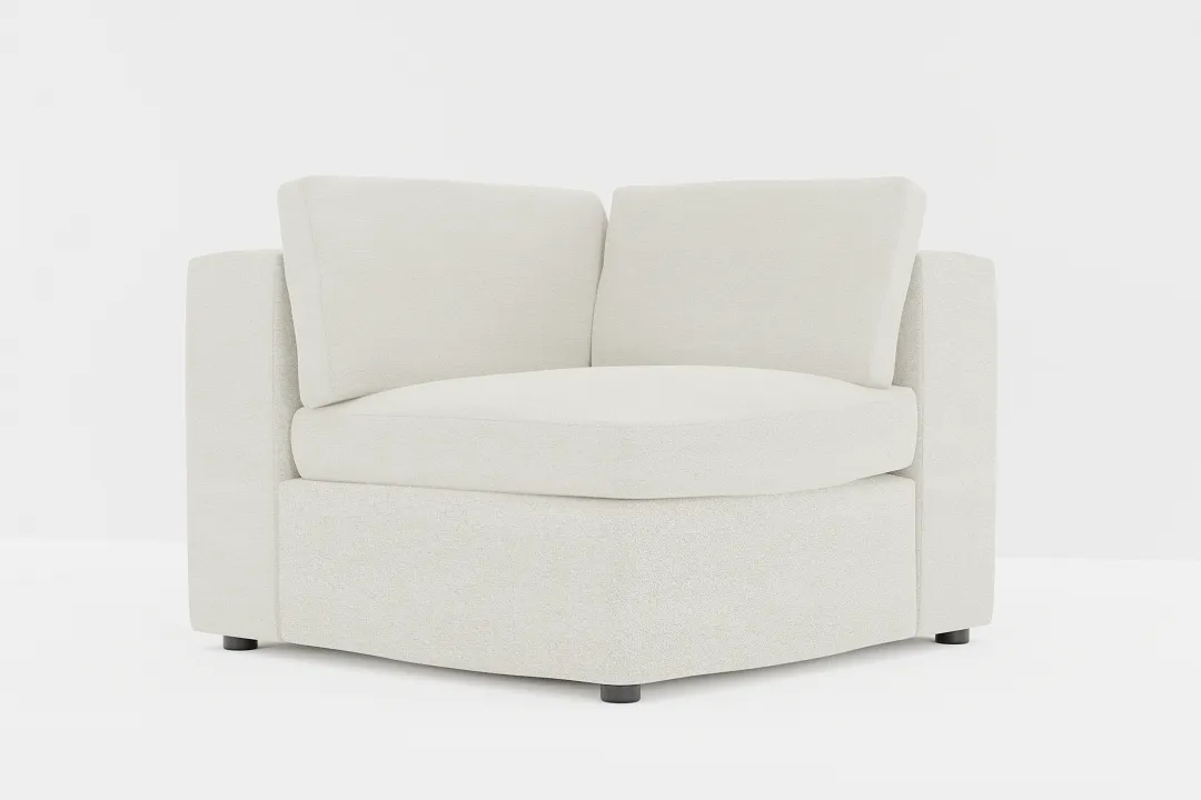 Destin Elite Ivory Fabric Corner Chair