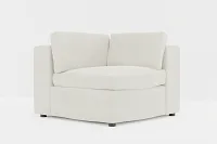 Destin Elite Ivory Fabric Corner Chair