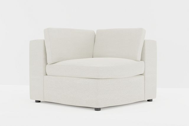 Destin Elite Ivory Fabric Corner Chair