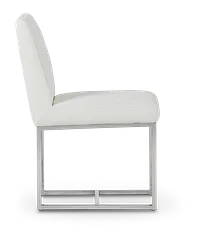 Miami White Micro Upholstered Side Chair