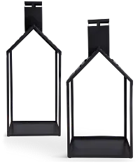 Calluna Black Large Candle Holder