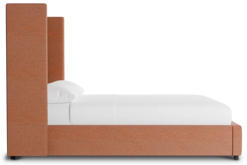 Captiva Sutton Orange 60" Upholstered Shelter Bed