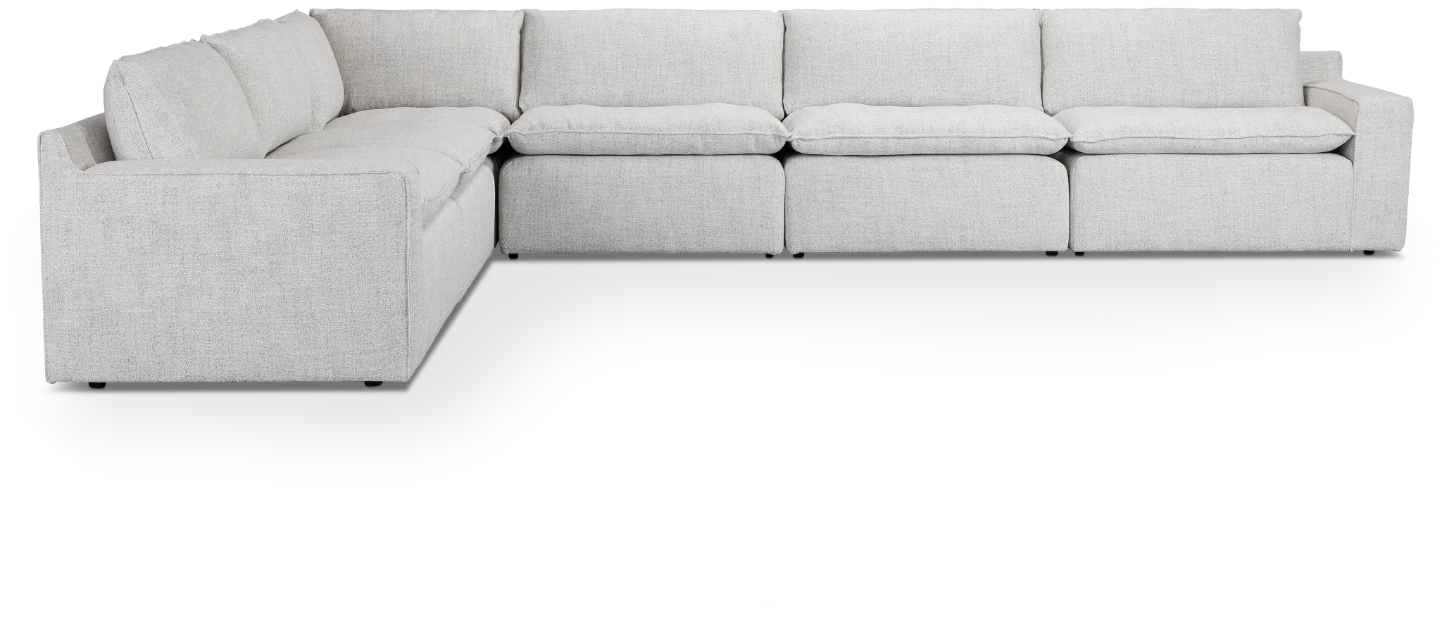 Aurora Light Gray Micro Medium Two-arm Sectional