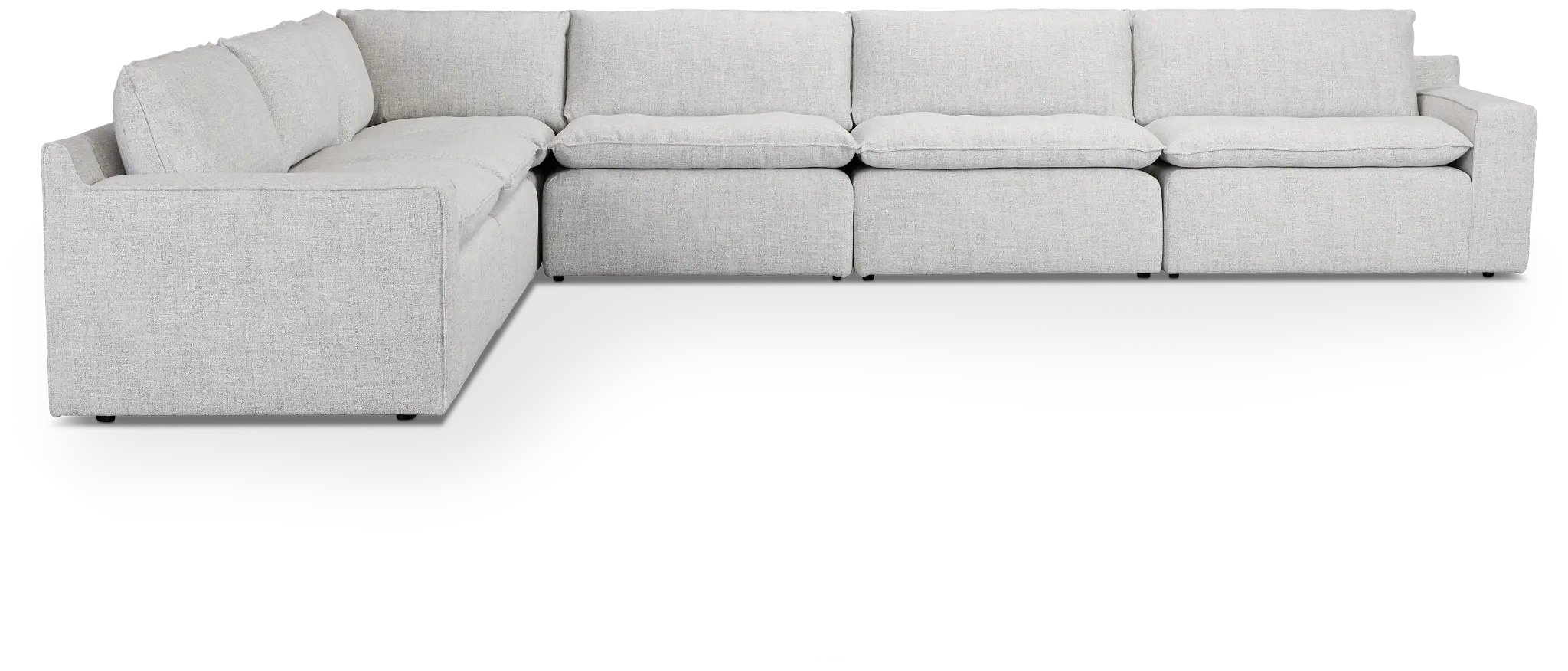 Aurora Light Gray Micro Medium Two-arm Sectional Aurora Light Gray Micro Medium Two-arm Sectional