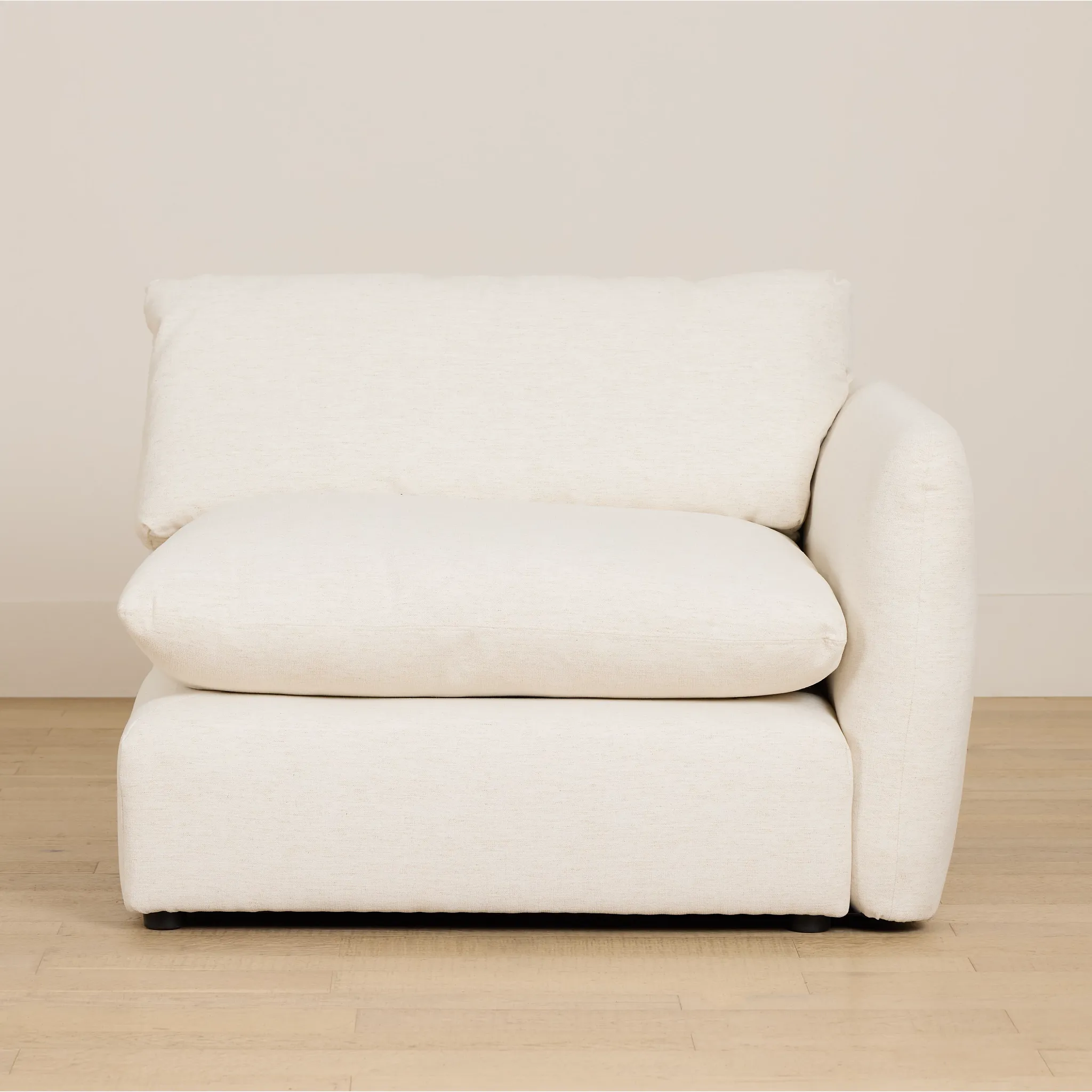 Serena White Fabric Right Chair