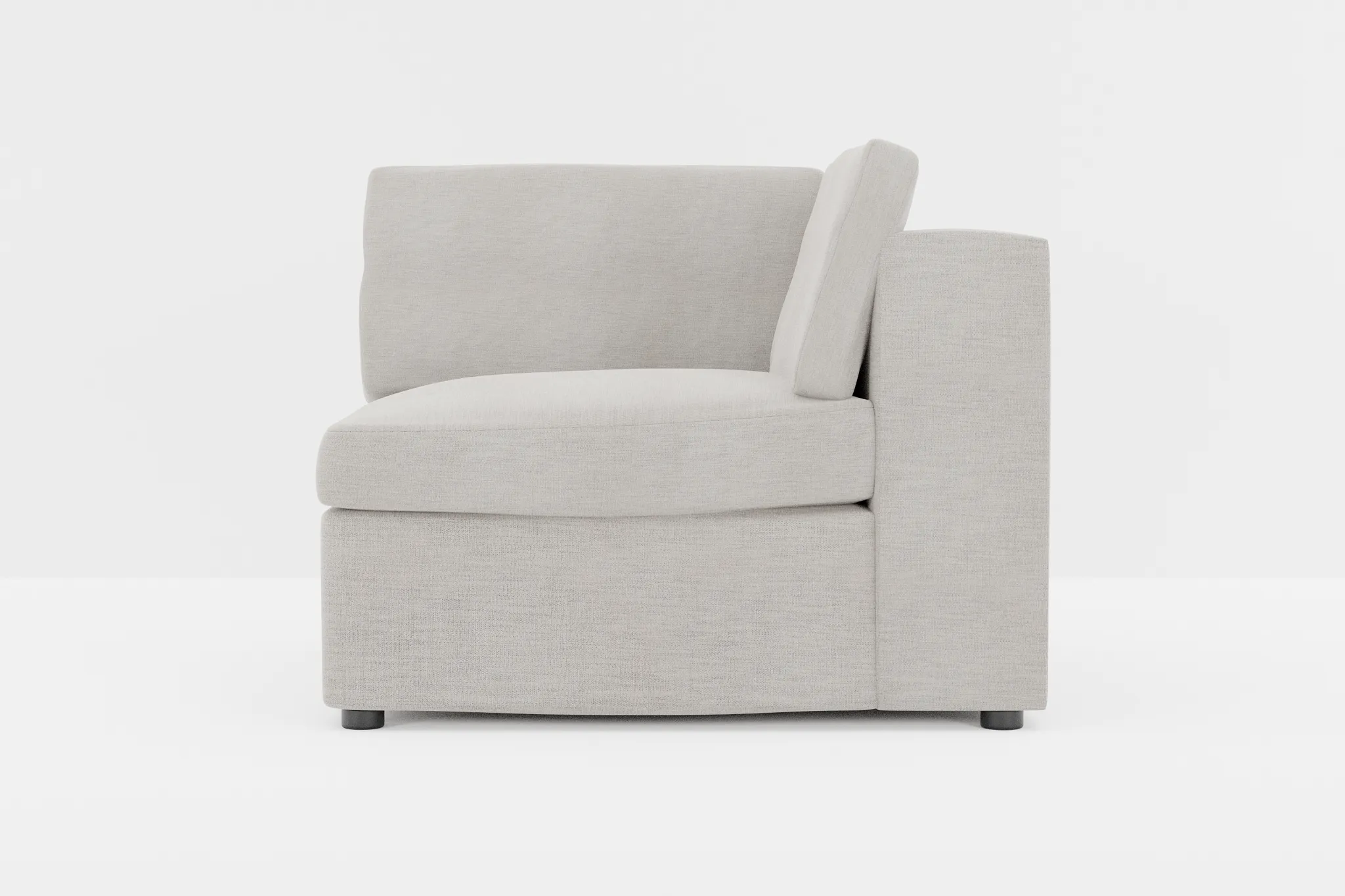 Destin Maguire Pewter Fabric Corner Chair