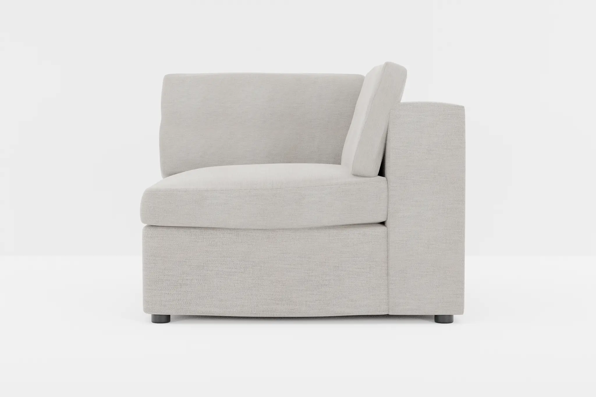 Destin Maguire Pewter Fabric Corner Chair Destin Maguire Pewter Fabric Corner Chair