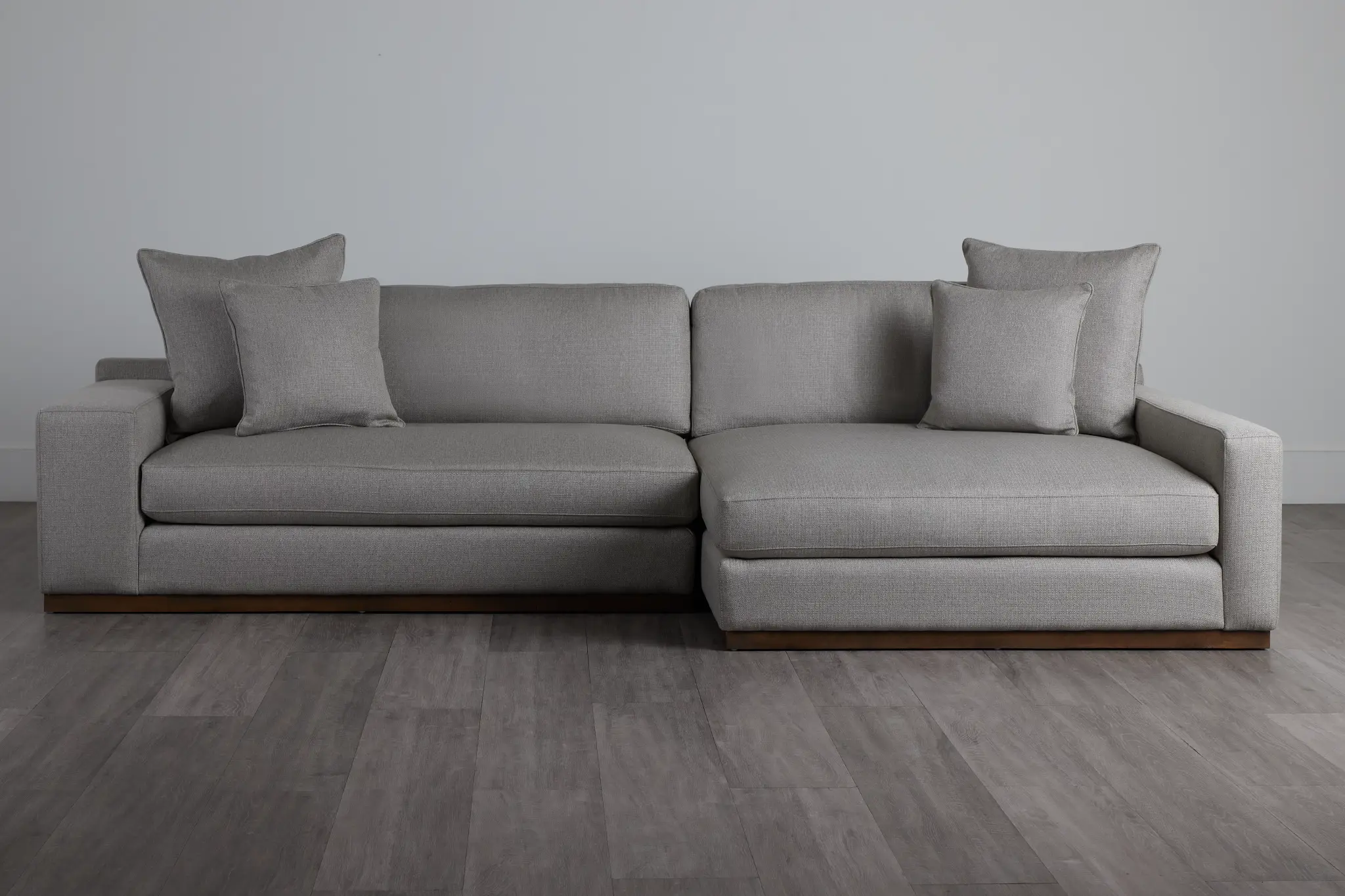 Mckenzie Light Gray Fabric Right Chaise Sectional Mckenzie Light Gray Fabric Right Chaise Sectional