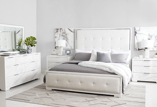 Ocean Drive White Uph Panel Bed (7)