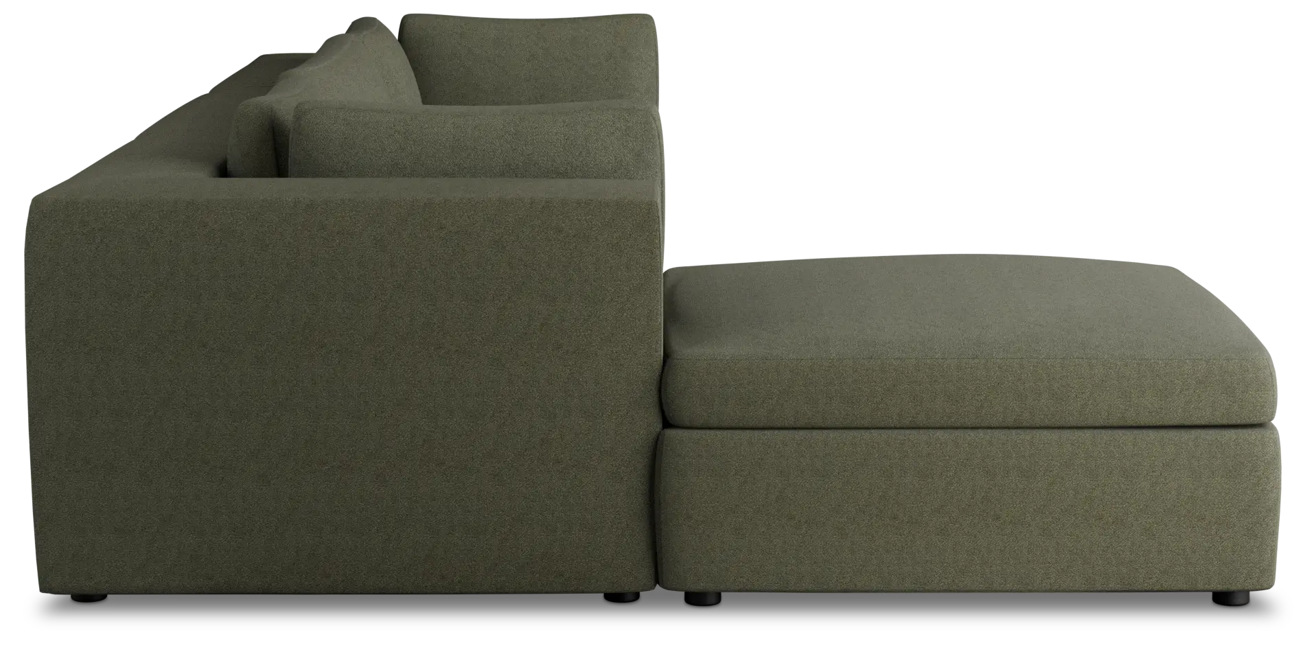 Destin Sutton Green Fabric 4-piece Bumper Sectional Destin Sutton Green Fabric 4-piece Bumper Sectional