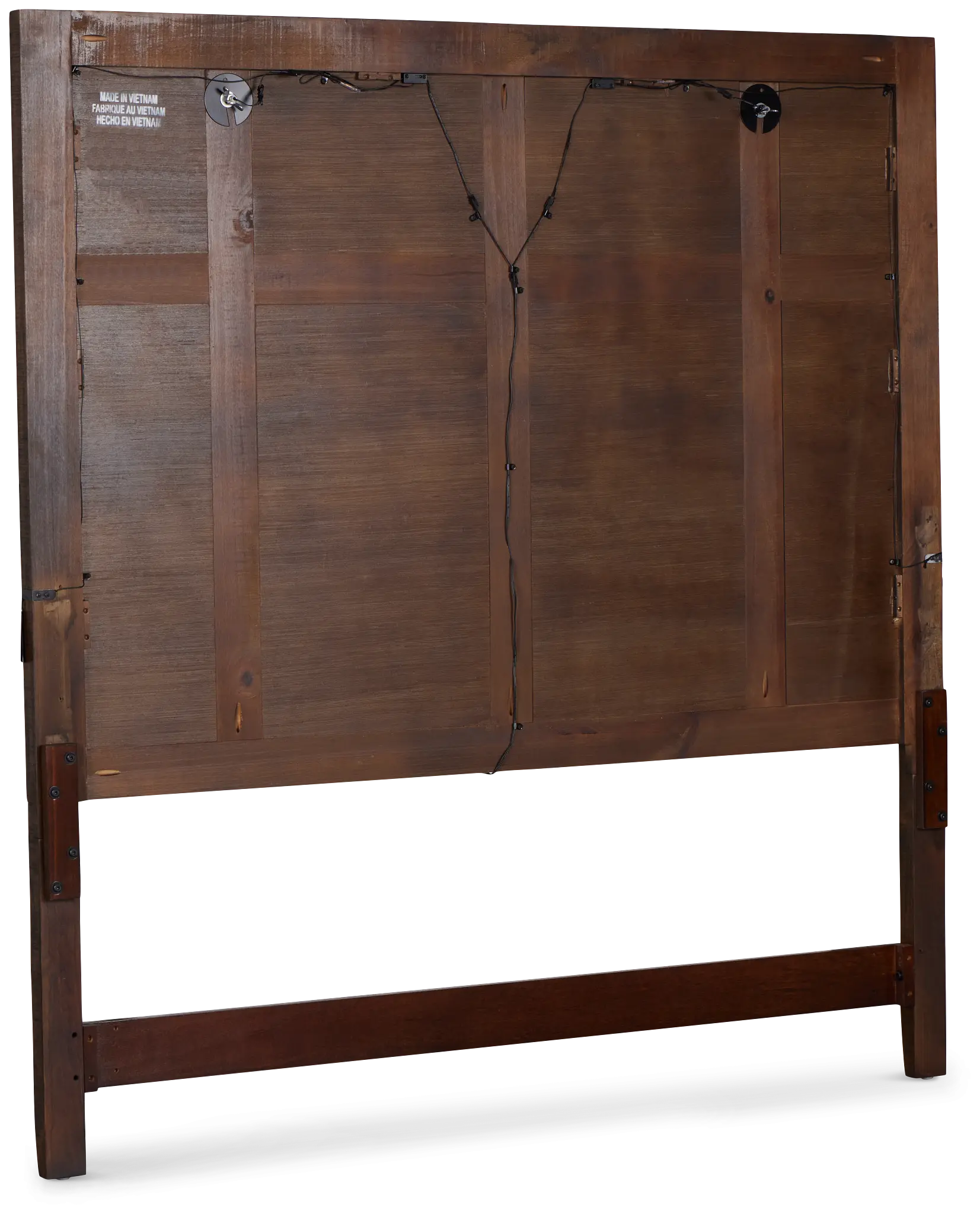 Heron Cove Mid Tone Panel Headboard With Lights Heron Cove Mid Tone Panel Headboard With Lights