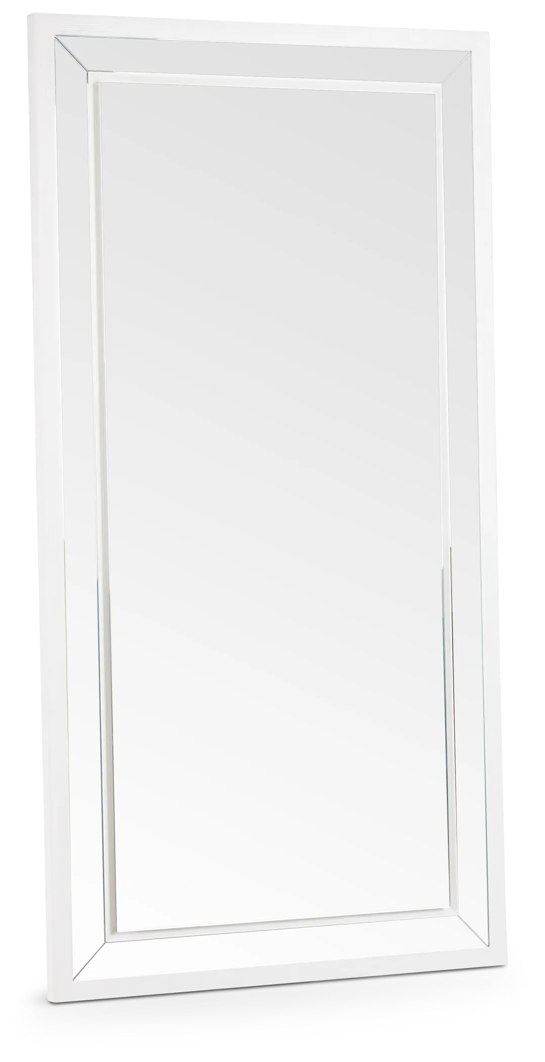 Bal Harbour White Floor Mirror