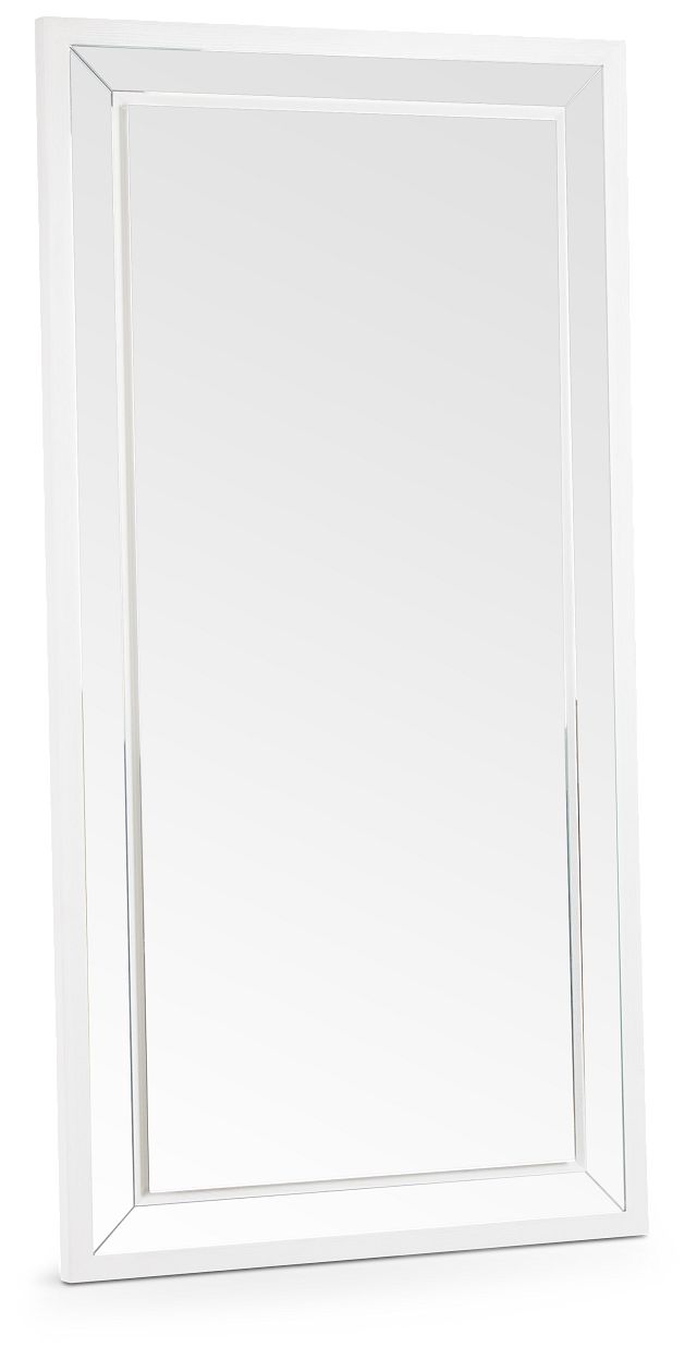 Bal Harbour White Floor Mirror