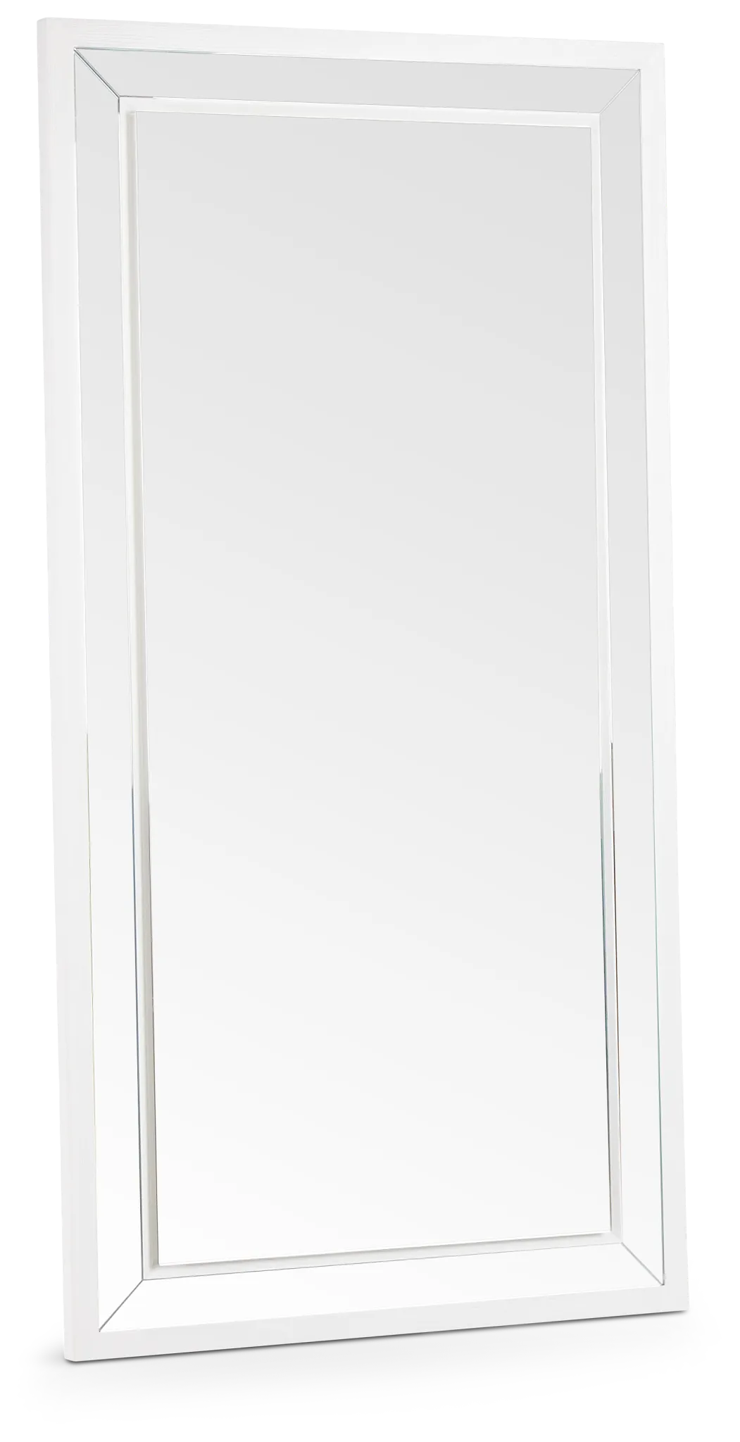 Bal Harbour White Floor Mirror