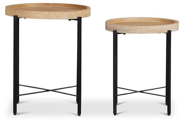 Farida Wood Set Of 2 Accent Table