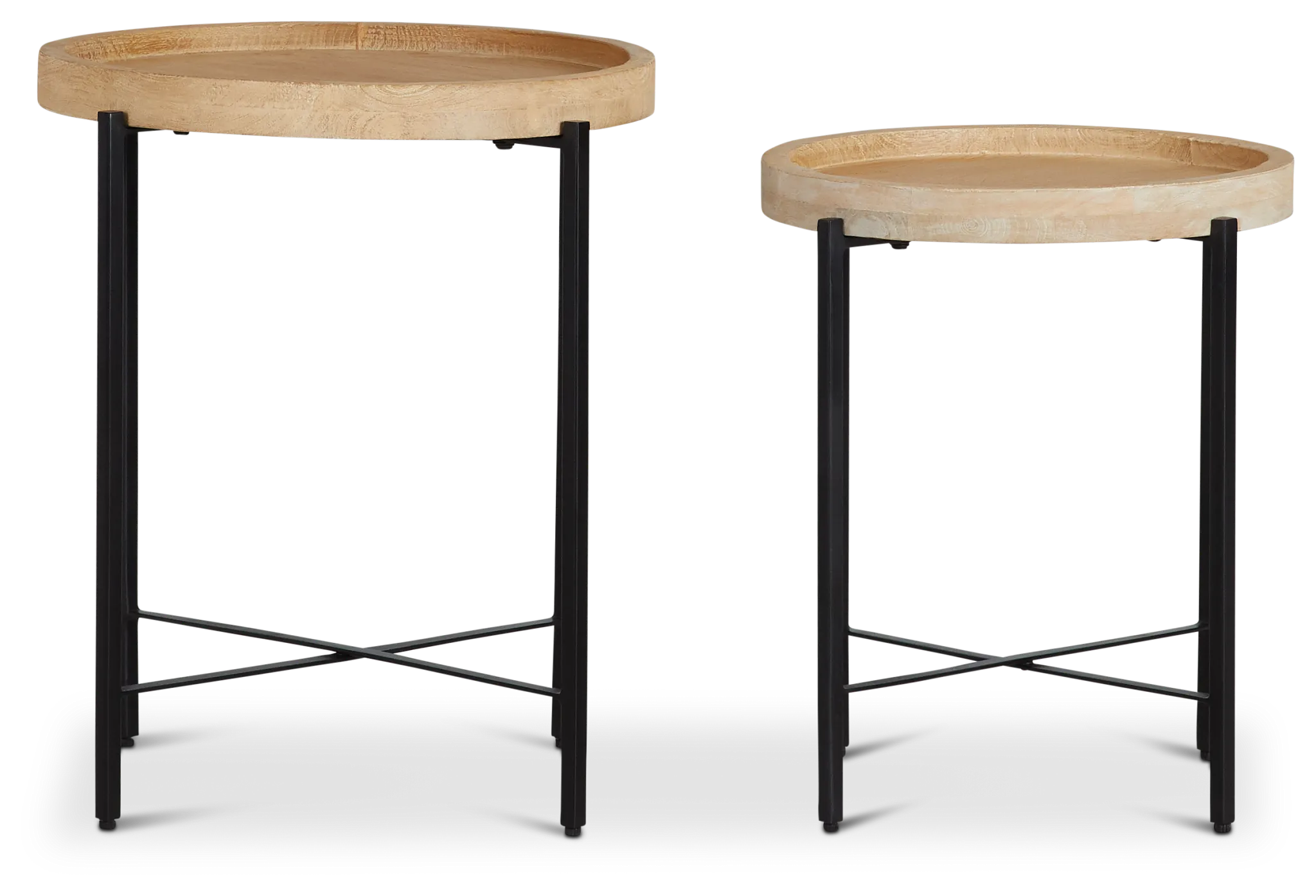Farida Wood Set Of 2 Accent Table