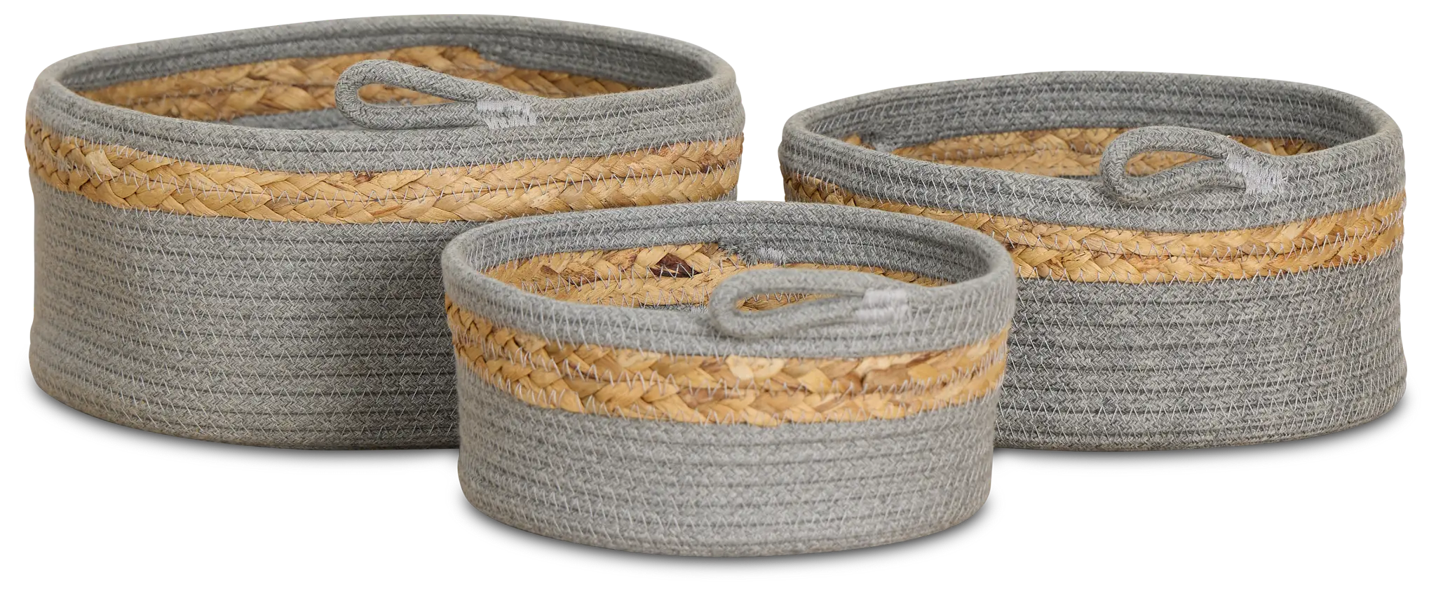 Beach Light Blue Set Of 3 Basket Beach Light Blue Set Of 3 Basket