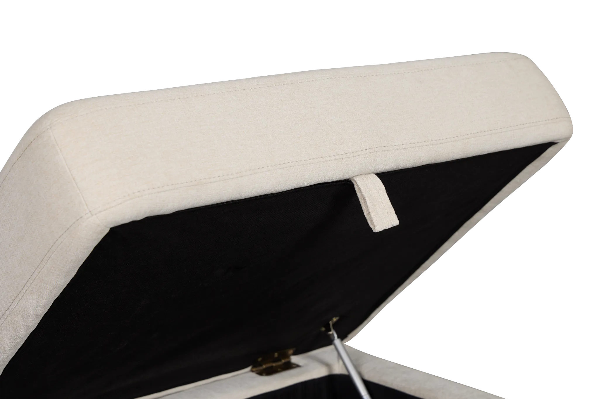 Addie Beige Fabric 6-piece Pit Storage Sectional