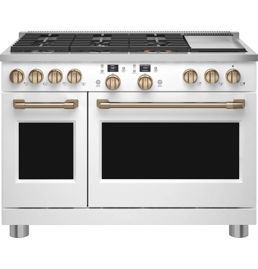Cafe 486 Series White 48" Dual Fuel Range