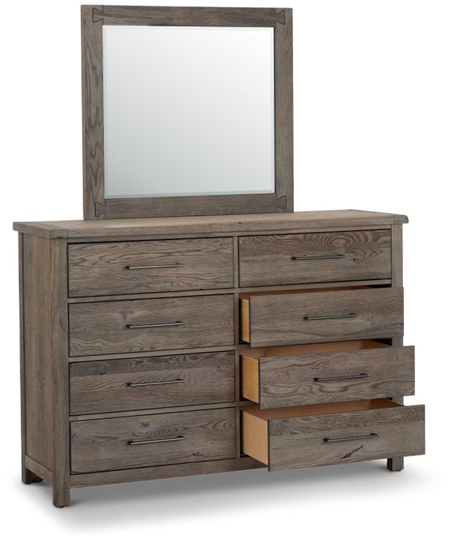 Salt Lake Gray Dresser & Mirror