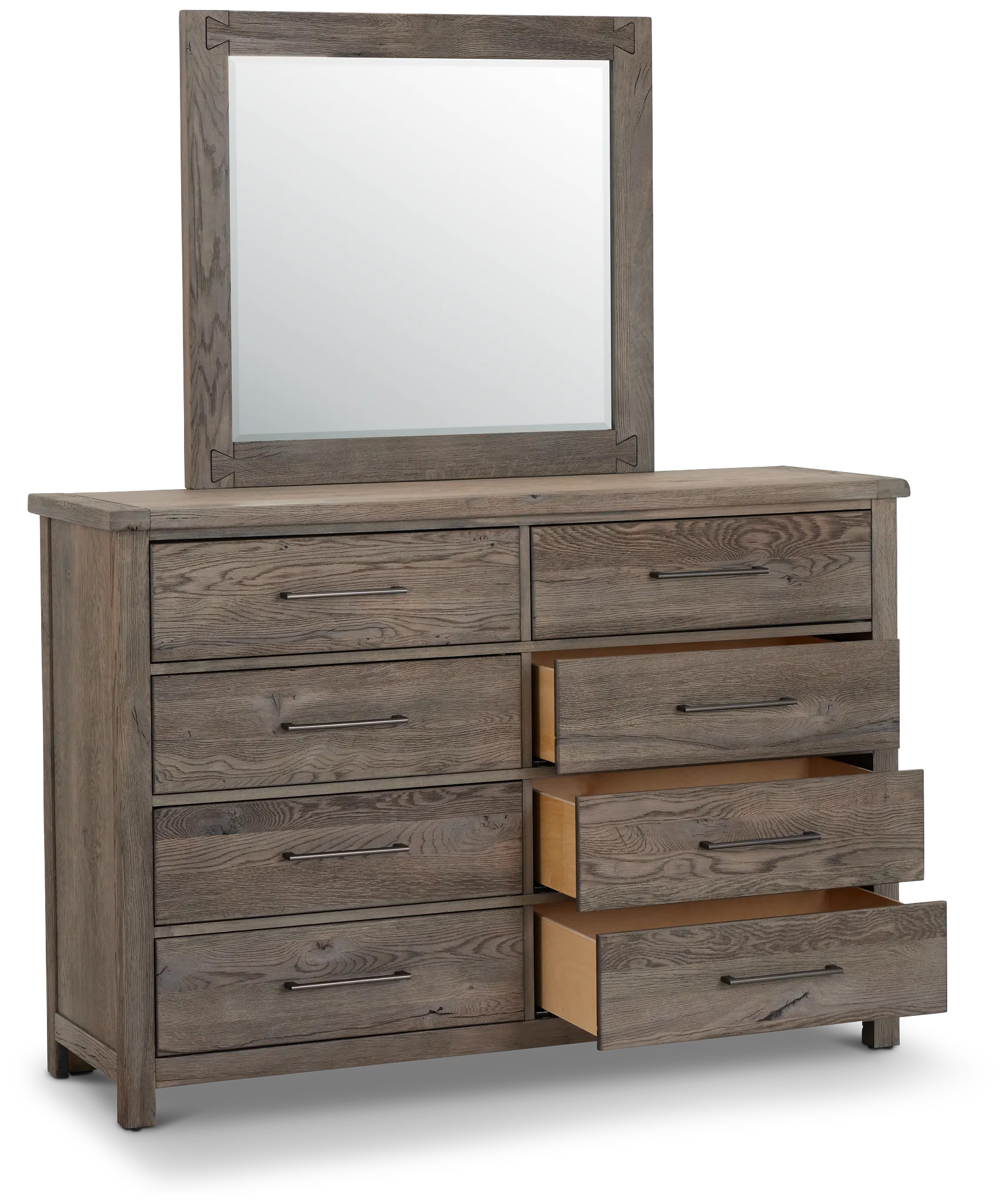 Salt Lake Gray Dresser & Mirror