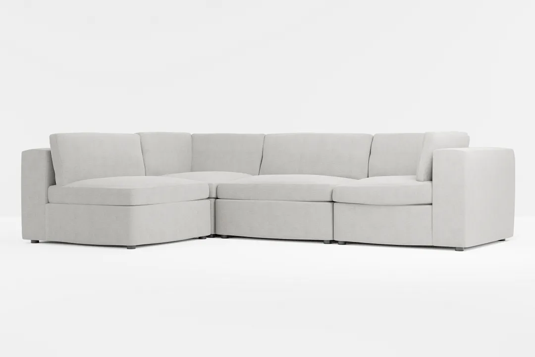 Destin Maguire Gray Fabric 4-piece Modular Sectional