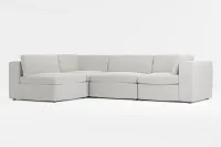 Destin Maguire Gray Fabric 4-piece Modular Sectional