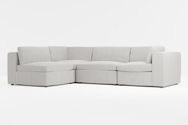 Destin Maguire Gray Fabric 4-piece Modular Sectional
