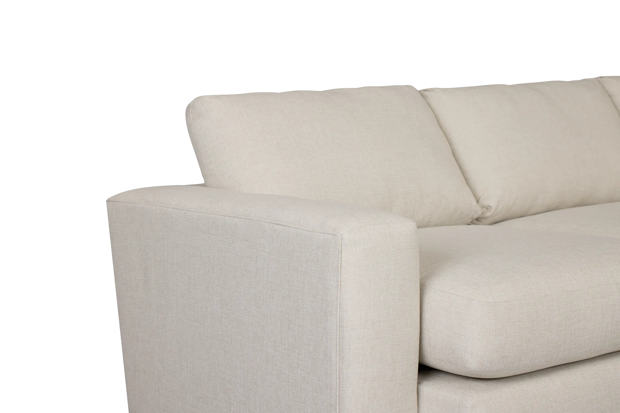 Brantley Light Beige Fabric Right Chaise Sectional